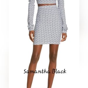 SammyB Monogram Miniskirt
